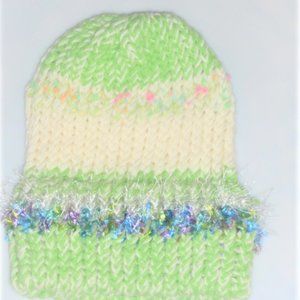 Thick Wool Handknitted Hat Vintage Handknitted hat Vintage Tuque Beanie Hat